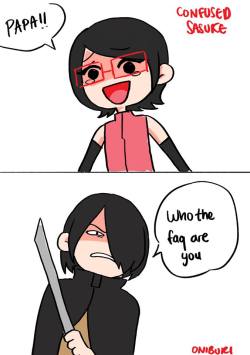 y-amagami:  Sarada with glasses or no? Sasuke is asshole, LOL. my poor baby…