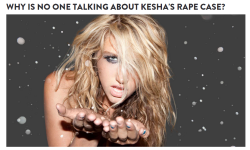 feministwomenofcolor:klittrafreeze:ivyaura:captaincroptop:queengangrene: Last September, hit recording artist Kesha filed a lawsuit against her mentor and producer Lukasz Gottwald (better known as Dr. Luke) in an effort to be released from her recording contract with his company. In her suit, the singer says the prolific hitmaker “sexually, physically, verbally and emotionally abused” her over the decade they’d worked together, to a degree that he’d “put her life at risk.” Kesha’s lawsuit alleges at least two specific accounts of rape. In one, she says the producer forced her to inhale a substance prior to boarding a plane which left her incapacitated and, while in the air, sexually assaulted her. In the second, he gave her what he referred to as “sober pills,” which she says she later learned were GHB, a date rape drug. In that instance, the singer says she woke up the next morning feeling sore and disoriented in Dr. Luke’s bed, with no memory of how she’d wound up there. The suit itself has hit a technical roadblock. Kesha filed her suit in California, but a “forum clause” in her contract stipulates disputes regarding it must be handled in New York. Given that, the California Judge overseeing the case has put it on hold. What are we to take from the reality that few people seem to care about Kesha’s case? Her public image is as a crass party girl and Dr. Luke helped her career in many ways—is her case being overlooked because she doesn’t fit into the “perfect victim” mold?THIS DR.LUKE IS SCUM AND SHE’S NOT THE ONLY WOMAN TO BE ABUSED BY THIS ASSHOLE i just wanna add that she wore this dress as a big fuck you to him a few months after filing and it honestly was such an inspiration to me as an abuse survivorI hope he burns What a sick bastard. - K
