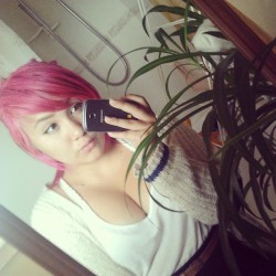 lonelyheartsclubxxx:  Went to a chinese restaurant #face #pinkhair #myboobslooknice  This is my fav selfie ;)