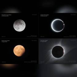 All the Eclipses of 2017 #nasa #apod #lunar #solar #eclipse #eclipses #lunareclipse #solareclipse #sun #moon #earth #solarsystem #space #science #astronomy