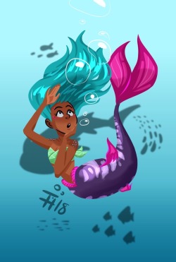 xubsdraws:  First 6 mermaids of #Mermay! You can join me on the challenge on my IG/Twitter ヽ( ´ ∇ ｀ )ノ🐠🐚💦 (Process gifs and High Res downloads available for patrons!)Patreon | Ko-fi | IG | Twitter