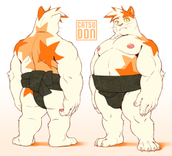 catsudon:   Meet Nyagiri! He’ll debut in a sumo doujinshi later! He’s based off the Japanese Bobtail cat and nigiriTwitter / FurAffinity