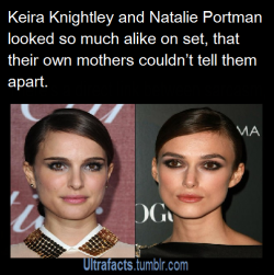 clones-and-thrones:  imnotjailbait:  clubpresident:  pizzaismylifepizzaisking:  hollow-grim:  ultrafacts:  Because of the similarity between Keira Knightley and Natalie Portman during the filming of Star Wars: Episode I - The Phantom Menace (1999), their