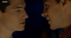 theheroicstarman:  Jacob Ifan and Andrew Hawley kissing in Cuffs, Episode 2. 
