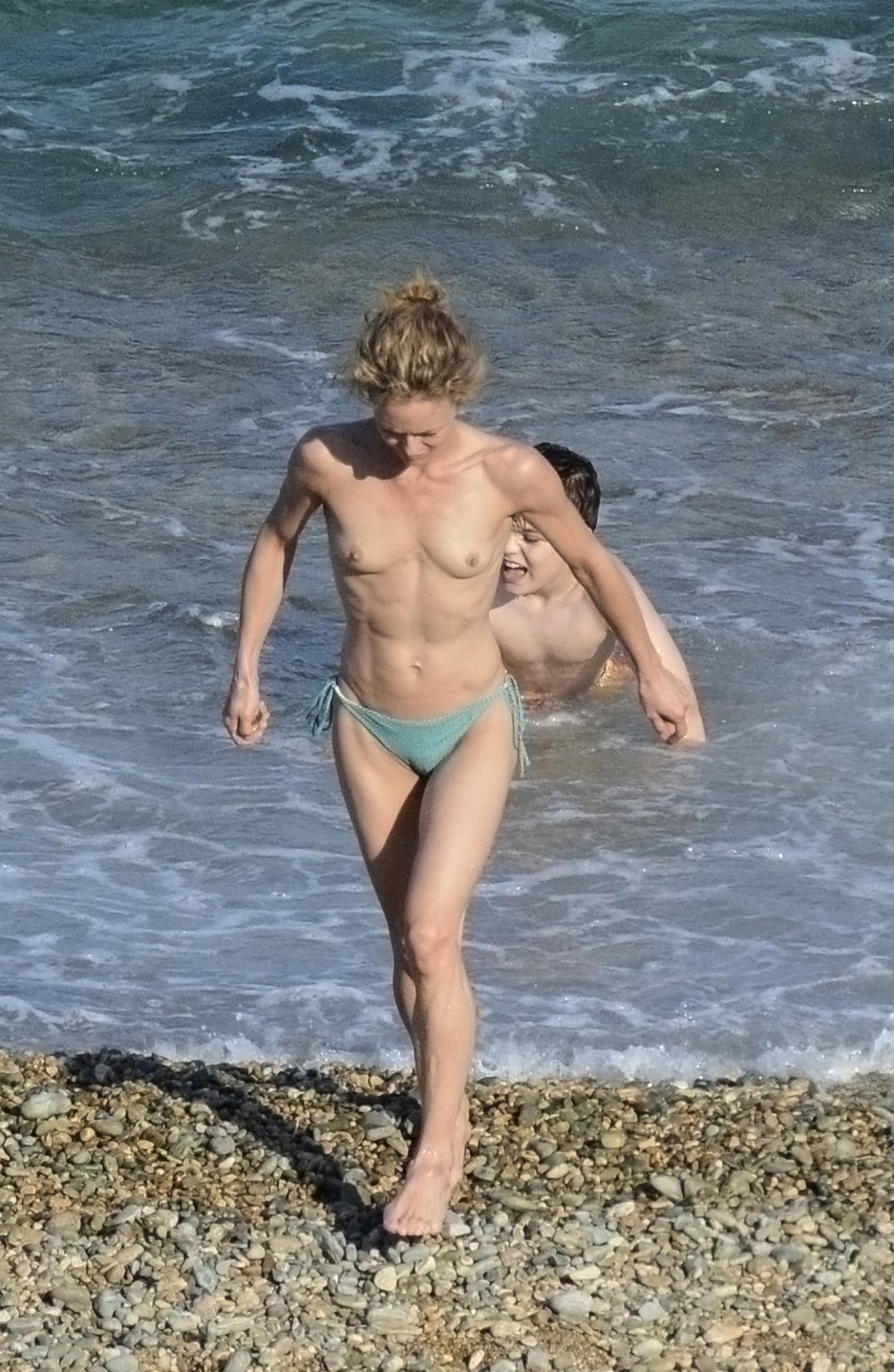 Topless beach babes