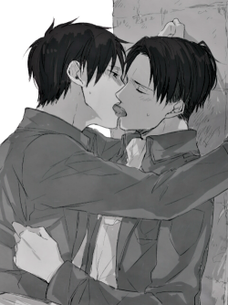 ereri-obsession:  Source:ユヅカ/b&amp;wPlease do not remove source 