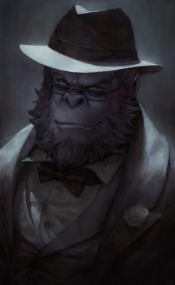 fandom-artworks: nat10730:  Here’s the fourth one, Winston A hairy handsome scientist monkey daddy. I almost done with all the tank heroes, well the next one will be Zarya, obviously.  You can check out my blog for more artworks.    Nat10730 