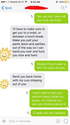 hotwifesextext:  Messages between her and her new fuck buddy ðŸ˜  Thanks for the submission! 