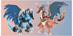 doruna:  Digimonified: Mega charizard X and Y by Shoyu-Rai FInished digimonified Charizard X and Y ~ Full line here -&gt; Click &lt;- 