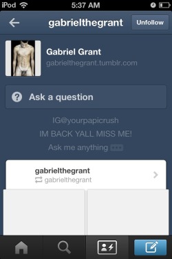 gabrielthegrant:  yomuffy14:  Go follow him that bae I’m in love with him an I don’t even know him … Ugh I want him  