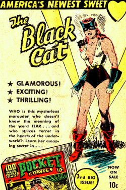 superdames:  &ldquo;Black Cat&rdquo; house ad in Speed Comics #15 (1941) 
