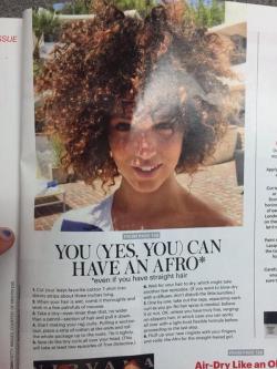 micdotcom:  Allure magazine wants you to know you can have an afro — even if you’re whiteThe beauty magazine included what it’s calling a “Loose Afro” among its ‘70s-inspired hair how-to’s. But as several Twitter users pointed out, the classic