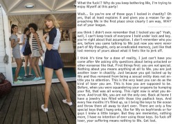 femdomcuriousme: (Taylor Swift)  Request: “Can you do one where after Taylor Swift puts you in chastity she talks  about all the men she put in chastity including her ex boyfriends and  how she is having too much fun and she will never ever release