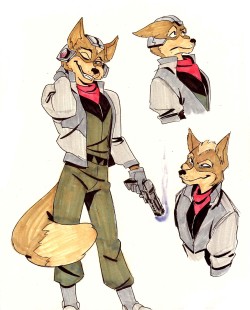 silkoodles:  I tried drawing Fox in the style of A Fox in Space (&lt;– go watch dat shet) but if he pulled weird faces… tribute! 