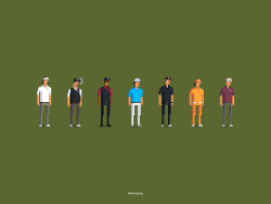 dave-grey:  Pixel Golfers Watching The Open and pixeling golfers. 