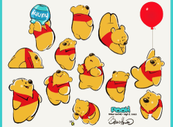 mickeyandcompany:  Byron Howard, co-director of Zootopia and Tangled and animator for Lilo &amp; Stitch and Brother Bear, shares his take on the characters of Winnie the Pooh (x) 