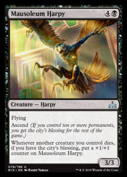 unicorntribal: unicorntribal:  Ooooooh, a random harpy unexpectedly appears. Very awesome looking! Makes up for how disappointing the ones from Theros were (imo)  Oh nice, i wouldn’t have expected the actual art to be posted yet, but it is. From Randy