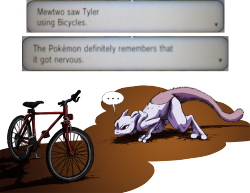thewildhypno:  I had gotten a Mewtwo through Wonder Trade a while ago and decided to see what was on his mind. He’s a bit strange. 