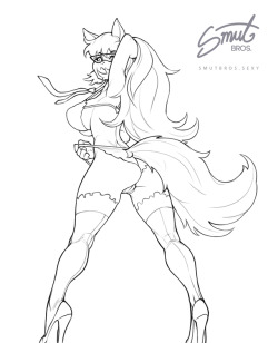bbc-chan: JANUARY SmutBros Request - Callie Pinup of Callie Briggs from Swatkats. Requested by YoBie.Lineart ready to get some sweet @taboolicious colors. :3  BECOME A PATRON OF SMUTBROS patreon | twitter | hentai foundry | smutbros | commissions 