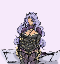 sketchykam:  wasnt feelin too good today, so here’s a camilla sketch 