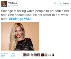 blackness-by-your-side:  LMAO bye  First of all blonde hair is not exclusive to white people, many PoC have naturally blonde hair, including black people:So there that goes. 