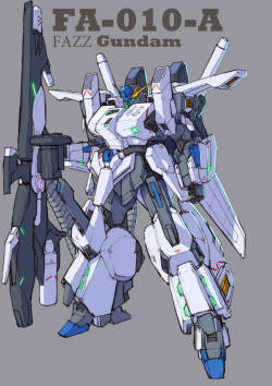 absolutelyapsalus:  In all my time spent here, this is probably only the 3rd illustration that I’ve ever posted of the FAZZ. Well in any case, Happy Gundam of the Day!无题 by 猫に釘CC