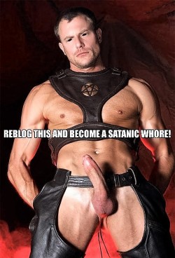 cowboy59692015:  satansexaddict:  darkganymede:  Hey he looks familiar  I am satanic Whore, hail 666. I obey Him in everything!!!!!!  Fuck ya hail satan our one true god 