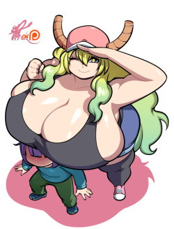 grimdesignworks: Ms. Lucoa This is a redraw of another piece I have on my Patreon. I didn’t enjoy the original and felt very stagnant so I tilted the angle and composed from the top! I really love Ms.Kobayashi’s Dragon Maid so I was have to put this
