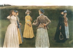 Fernand Khnopff (Grembergen 1858 - Brussels 1921); Memories (Lawn Tennis), 1889; pastel on paper, 127 cm x 200 cm; Royal Museum of Fine Arts of Belgium, Brussels