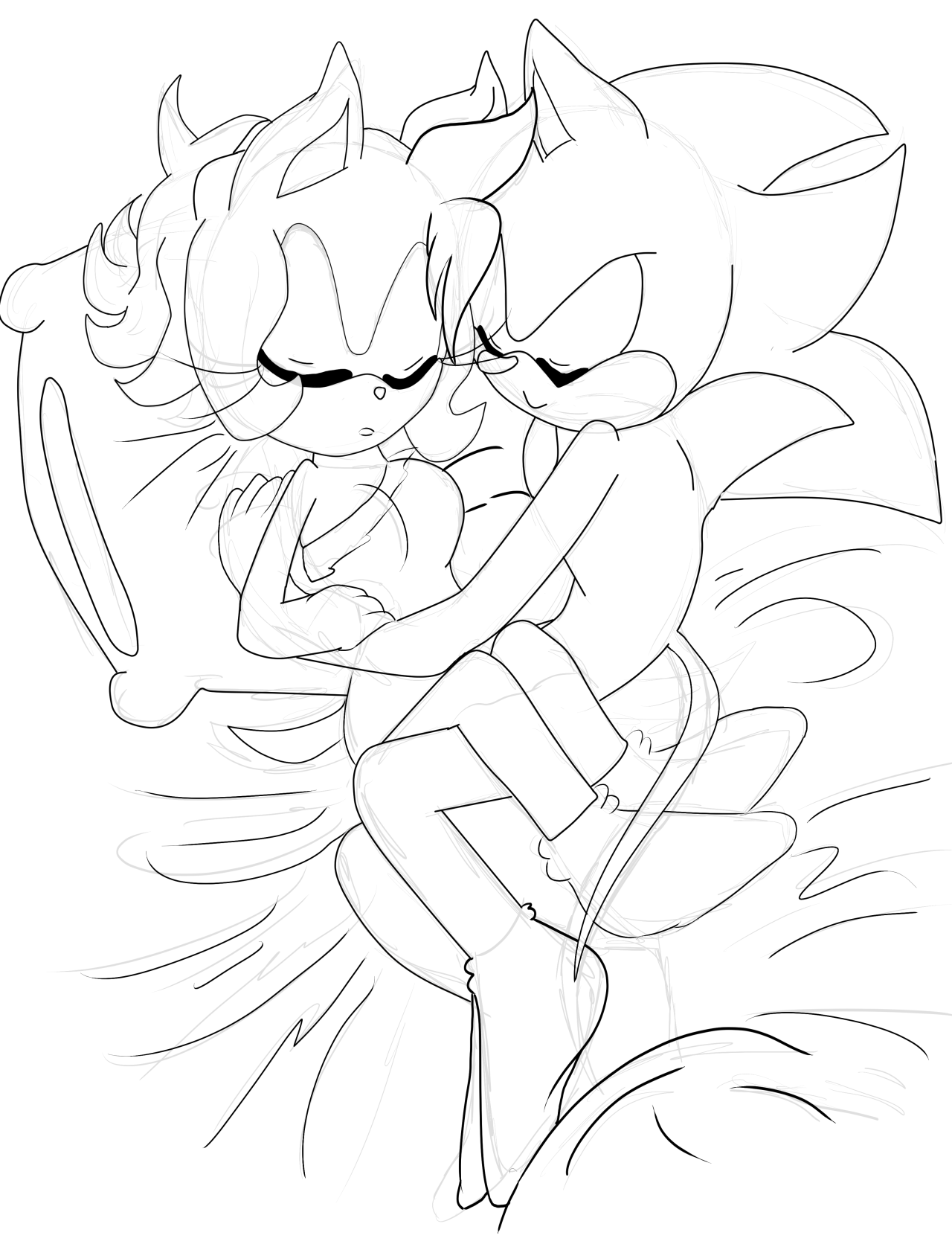 mak-c:

happy birthday to @ask-alex-hedgehog looks like alex snuck in to bed with dani again she”s gonna kill you when she wakes up haha 


AAAAAH this is so cute! &gt;3&lt;they are so CUTE! They are all floof and snuggled ;O;aaaaaah tHANK CHU MAK! &gt;O&lt;Icannotevenomgmyheart