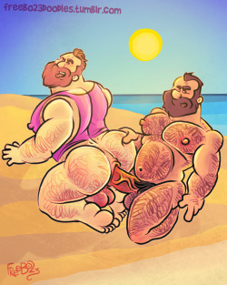 freebo23doodles: the hot @smartoonist having some fun at the beach! Freebo23′s commissions info page 