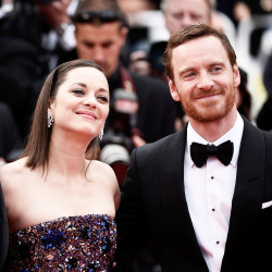 :   Michael Fassbender and Marion Cotillard attend the ‘Macbeth’ Premiere during the 68th annual Cannes Film Festival on May 23, 2015 in Cannes, France.   