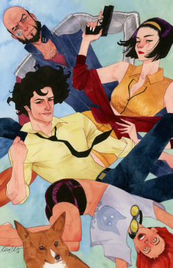 kevinwada: Cowboy Bebop commission Wanted to Wada-fy the characters a bit, stay true to their outfits but try to give them some more personality physically.  It’s always fun translating anime faces into something a bit more realistic.  Let me know