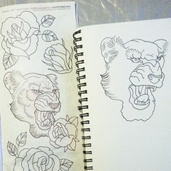 Lioness head study in progress. Design by Luca Tornatola. #lioness #bigcats #cats #tattooflash #drawing #artistsontumblr