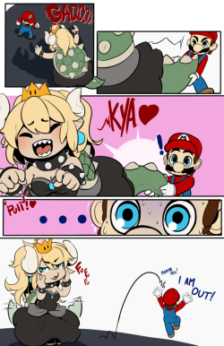 drowtales:Feeding the meme. The mario 64 boss fight would be awkward if Mario had to pull at her tail.