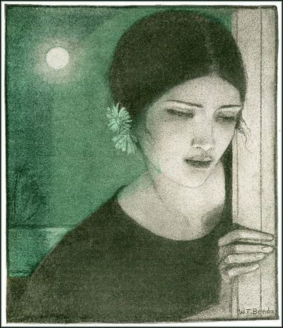 huong1952:W. T. Benda - Polish Painter - (1873 - 1948)Green