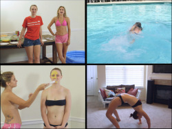 “The Messy Gameshow – Season 2 Episode 2” is now available at www.seductivestudios.comIt’s time for another episode of The Messy Gameshow! Today we have Jena vs Rachel in a fun filled episode of games featuring swimming, gymnastics and more! The