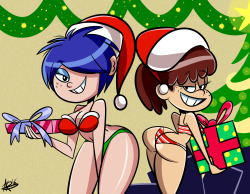 akb-blogstuff: akbdrawsstuff:    Christmas Commission: Marie Kanker and Lynn Loud by AKB-DrawsStuff     A Christmas Commission for rrod 91 who just wanted me to draw Marie Kanker from Ed,Edd, n’ Eddy and Lynn Loud from The Loud House whose giving out