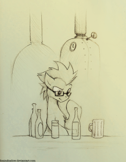 Beer Science So I&rsquo;ve been driking beer with Madak on Sunday, and this small sketch came up. He&rsquo;s studying Eating and Being Fat on the university, so drinking is a scientific research, right? :v