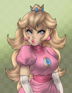 umbrz:  LM was kind enough to allow me to color this lovely drawing of Princess Peach for some much needed practice :’)  Thank you very much for allowing me to color this! Original - [click!] 