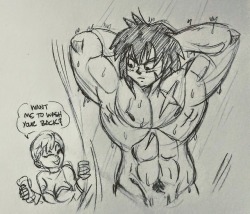 ~MINOR MOVIE SPOILERS~There’s a shower scene with Broly and I’m sweating a waterfall wondering what it’s gonna be like on the big screen!
