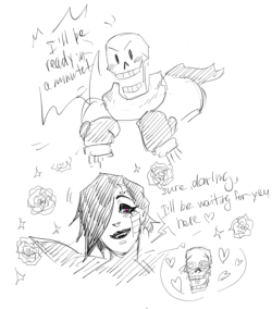 kokoko-sir:  tbh, i don’t like tendency with sans being an asshole if mtt and papyrus are together, SO i fixed it! Enjoy UuU