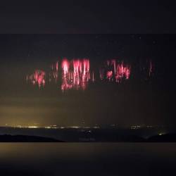 Red Sprites over the Channel #nasa #apod #sprites #redsprites #thunderstorms #thunderstorm #atmosphere #lightning #electromagneticdischarge  #france #englishchannel #earth #space #science #astronomy