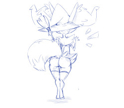wouhlvenartworkshop:  For the spooky nights! Let’s have the most fitting and best Foxie! &gt;w&lt; Here’s the cute n’ grogeous Braixen witch butt! Ain’t she a lovely a foxy? &gt;w&gt;  Happy Halloween!      yummy~ ;9