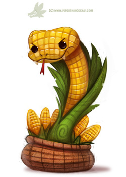 cryptid-creations:  Daily Paint #1172. Corn on the Cobra by Cryptid-Creations  Time-lapse, high-res and WIP sketches of my art available on Patreon (: 