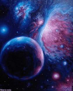 rexisky:   Artwork: Orion Nebula by Corina Chirila  | Motion Effect by rexisky Instagram - Facebook  