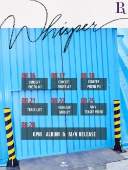 vixxrose:  VIXX LR 2nd Mini Album [Whisper]  빅스LR Release Scheduler RELEASE ON 2017.08.28 6PM