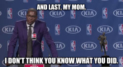 ilikelivingintoday:   Kevin Durant talks about his mom during MVP speech. 