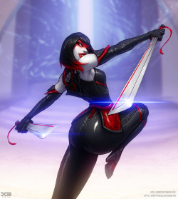barretxiii:  So been playing a little bit of Paragon, the third person shooter MOBA by Unreal Tournament developers, EPIC Games. Their most recent hero, Countess, is simply sexy as fuck! She got an amazing booty clad in skin-tight latex. I just HAD to