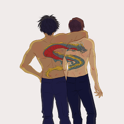 cytakigawa:  yes i can confirm that izumo and kotetsu are dumb boyfriends with matching tattoos 